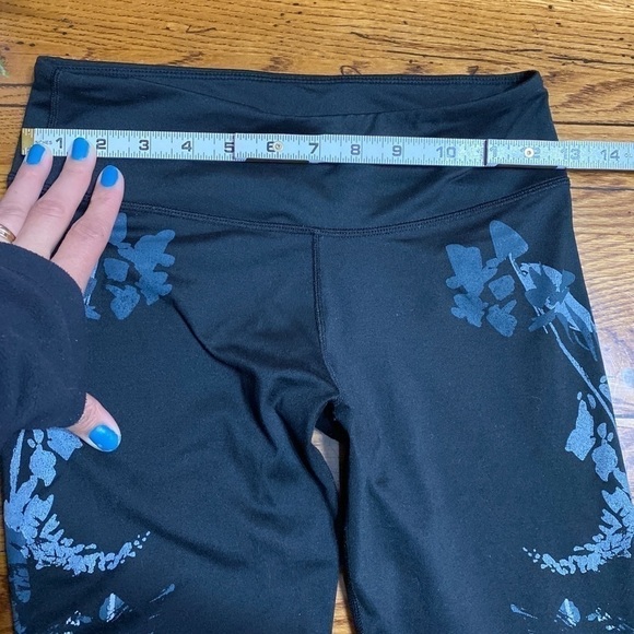 FABLETICS mid rise floral legging XXS black yoga - Picture 3 of 7